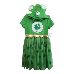 Care Bears Girls' Lucky St. Patrick's Day Tutú Dress NWT Size XL 14